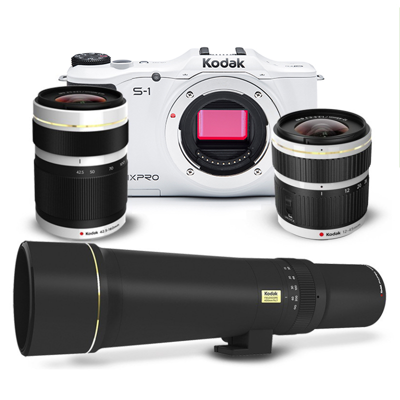 Kodak/柯达 S1(12-45,42.5-160mm)套机 白色 微单相机翻转屏带WIFI