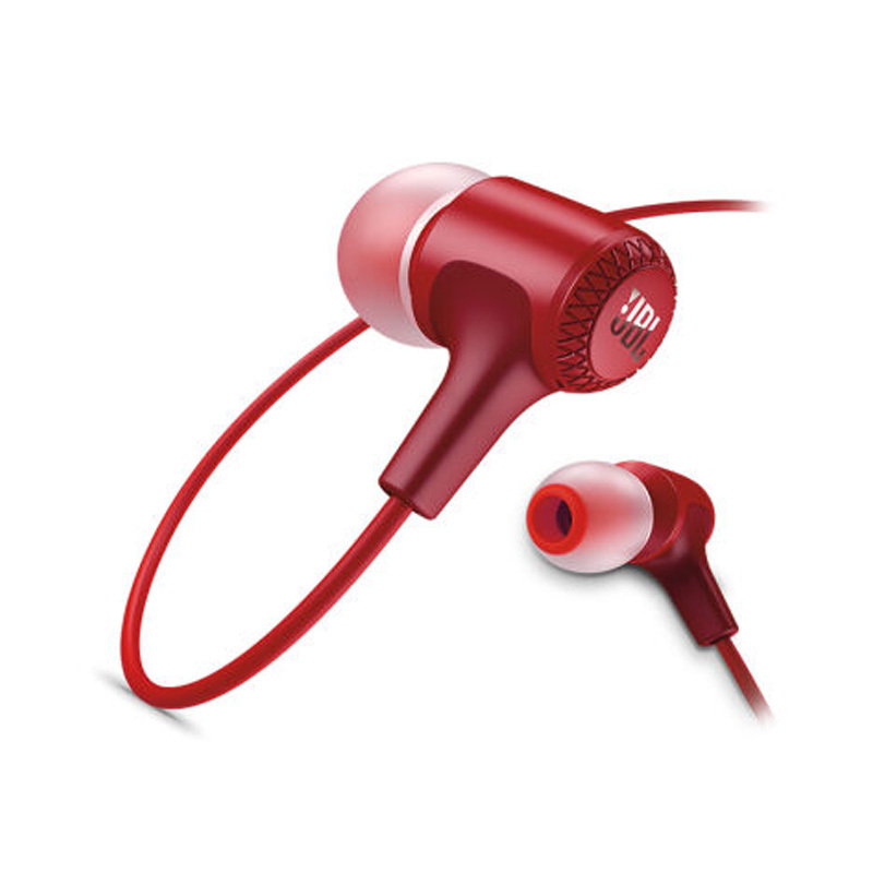 JBL E15 入耳式线控耳机 有线立体声音乐耳机 红色