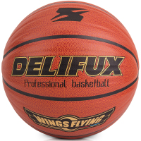 得力(deli)风行F1108 7号波浪纹PU篮球(橙色)(个)