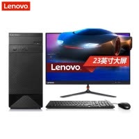 联想(Lenovo)3060 台式电脑 23英寸双超显示屏(G4400 4G 1T 集显 无光驱 wifi W10)