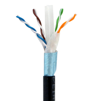 酷比客 黑色 305M 六类单层屏蔽成箱网线 LCLN6RRSBK-305M(箱)