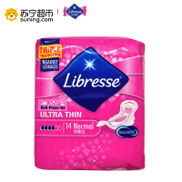 [苏宁超市]轻曲线Libresse日用卫生巾 动态贴护塑形 丝薄棉柔 一般流量型 240mm*14片[欧洲原装进口]