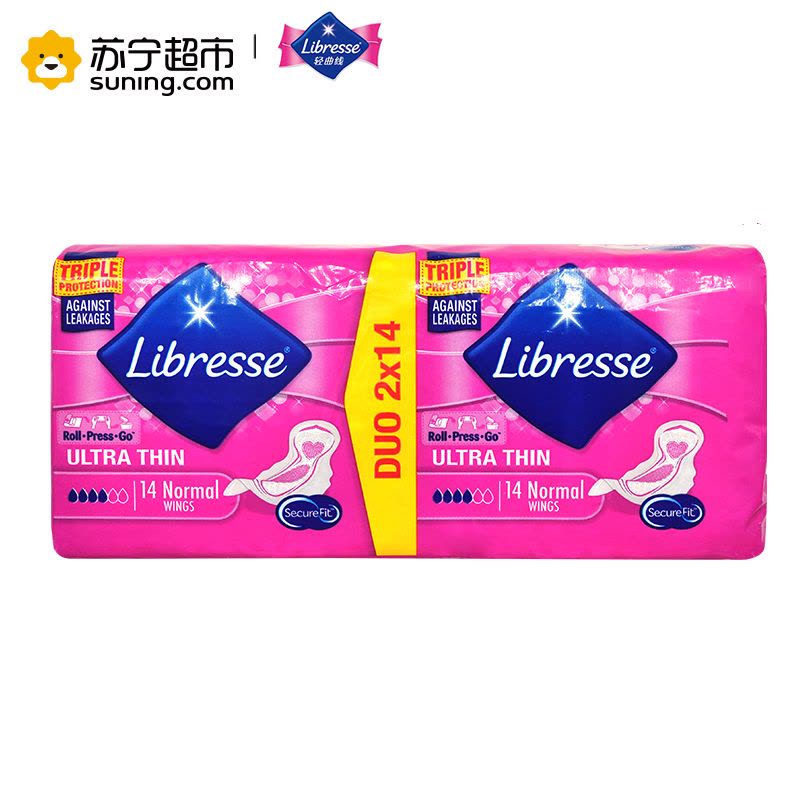 Libresse轻曲线防漏塑形超薄棉柔卫生巾-日用一般流量型 28片图片