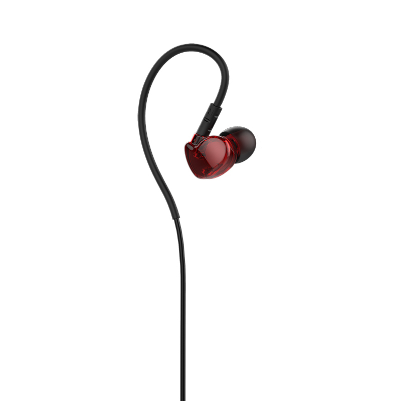 SongMars 耳挂式线控带麦耳机 有线 3.5mm GS-336 透明红 其他