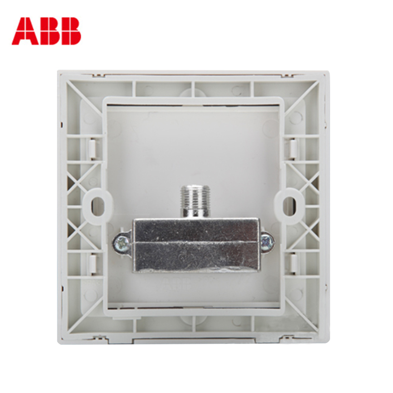 ABB开关插座 德宁雅白 一位/宽频电视插座86型面板AN303