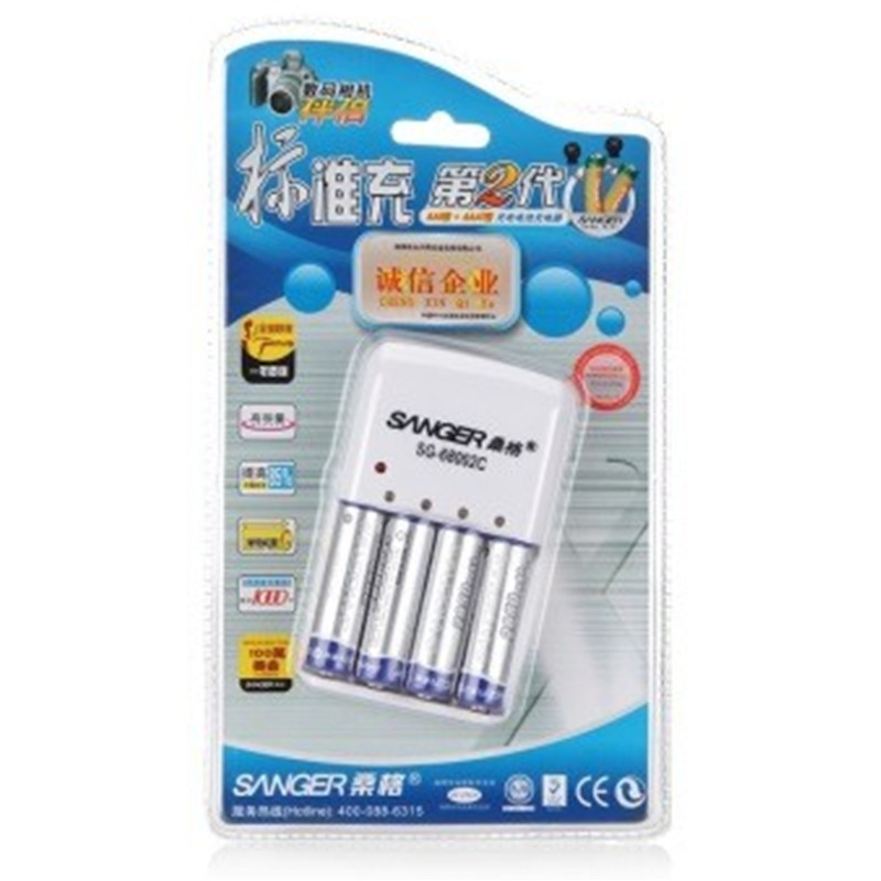 桑格(SANGER)AA5号电池4节套装数码电池 4四节标套充 2850MAH标准套