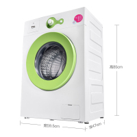 TCL洗衣机 XQGM65-Q100 6.5公斤免污式滚筒洗衣机 全自动 家用 静音节能 迷你小滚筒洗衣机 免污洗