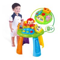 澳贝 (AUBY) 小猴学习桌 五面场景双语模式婴幼儿音乐玩具 塑料玩具 1-3岁 463827DS