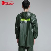齐迈/EASYUSE高弹性PVC套装分体雨衣雨裤成人男大码户外摩托车防雨服