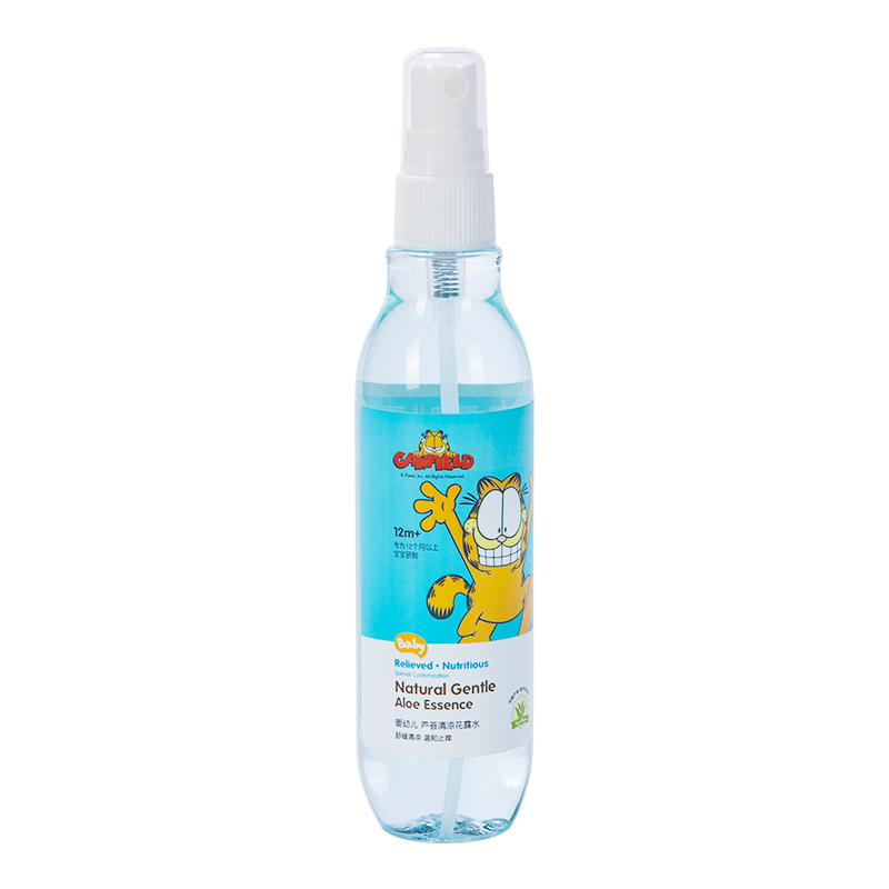加菲猫Garfield婴幼儿芦荟清凉花露水150ml 防蚊祛痱花露水 有香味花露水150ml