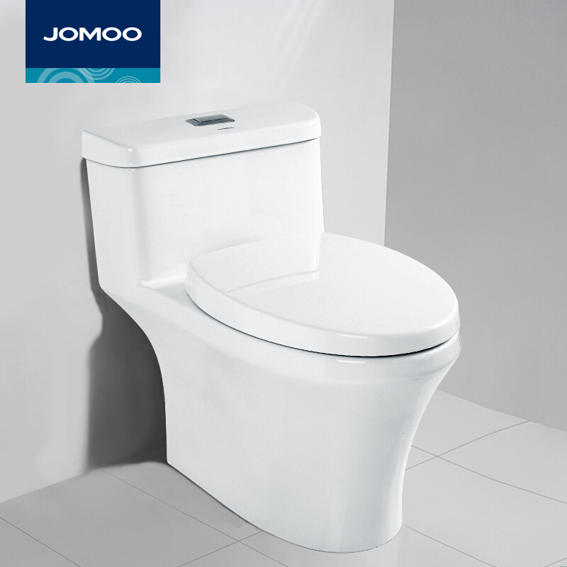 jomoo九牧马桶双孔对冲抽水马桶节水静音防臭坐便器座便器11200
