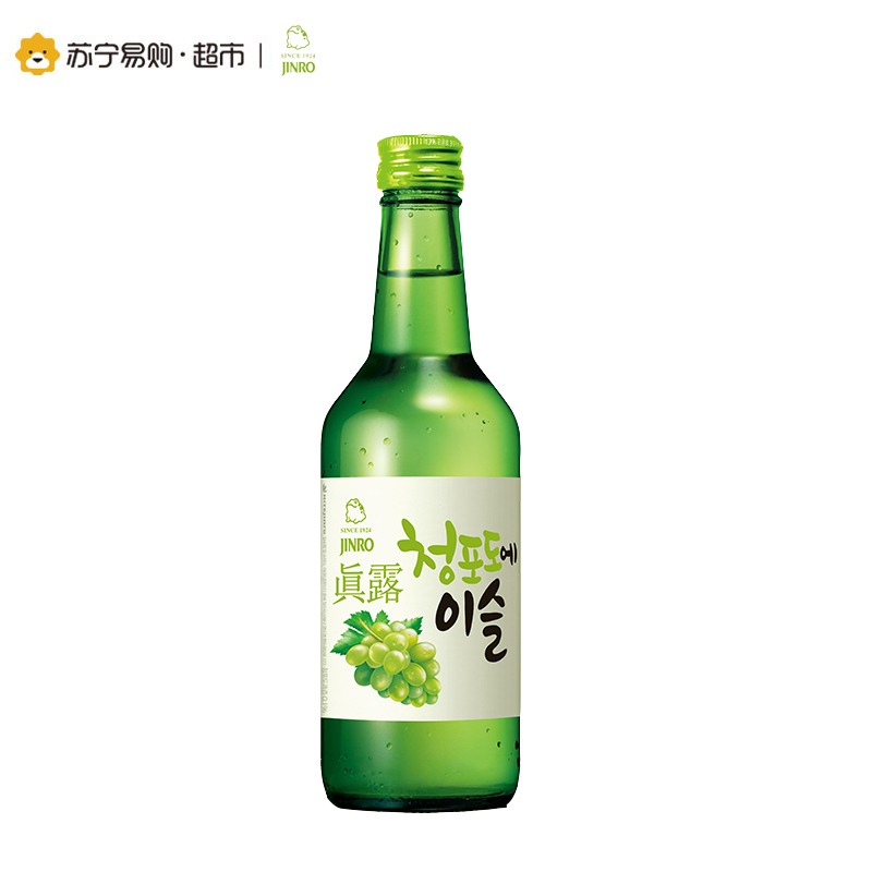 真露(JINRO)烧酒 韩国进口13°青葡萄味 360ml*20 整箱装