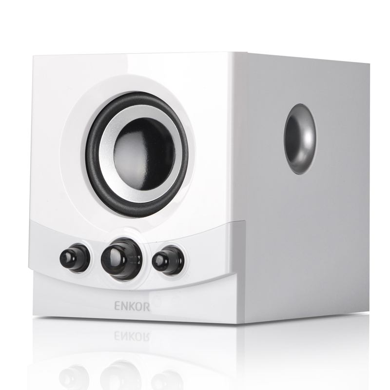 恩科(ENKOR)E600 有源2.1多媒体电脑音响木质低音炮音箱 灰色