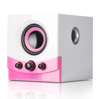 恩科(ENKOR)E600 有源2.1多媒体电脑音响木质低音炮音箱 粉色