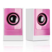 恩科(ENKOR)E600 有源2.1多媒体电脑音响木质低音炮音箱 粉色