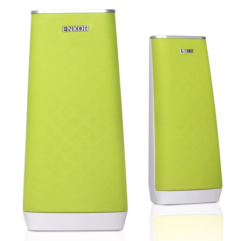 恩科(ENKOR)E900B多媒体蓝牙电脑音箱木质2.1插卡音响低音炮 绿色