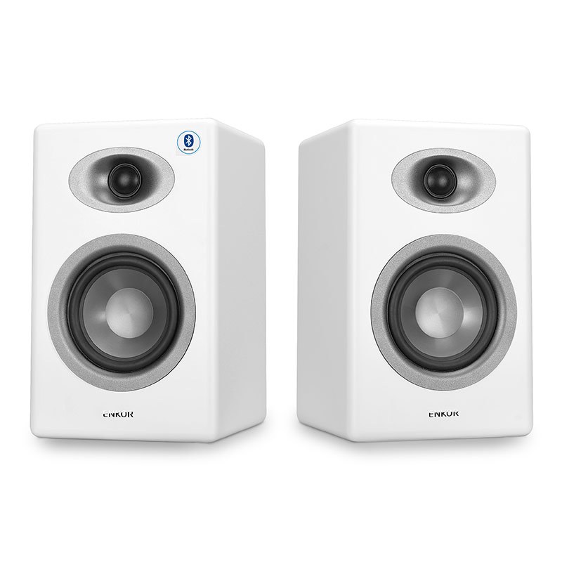 恩科(ENKOR)MD30B 有源书架2.0HIFI音箱 蓝牙音响 U盘NFC 白色