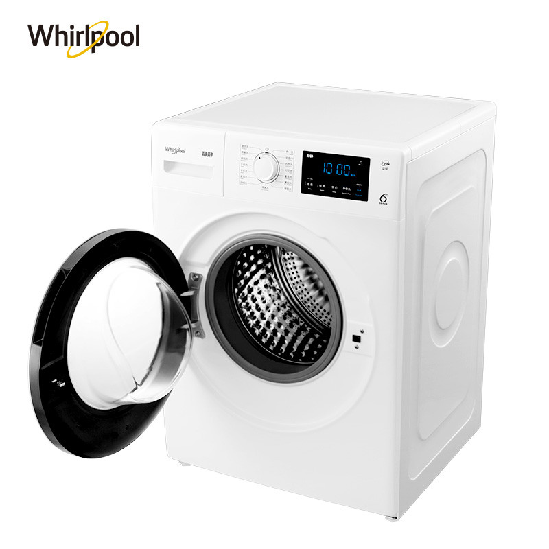 惠而浦(Whirlpool) 静静Jingjing 8公斤 中途添衣 筒自洁 全自动 洗脱一体 滚筒洗衣机 (全球白)