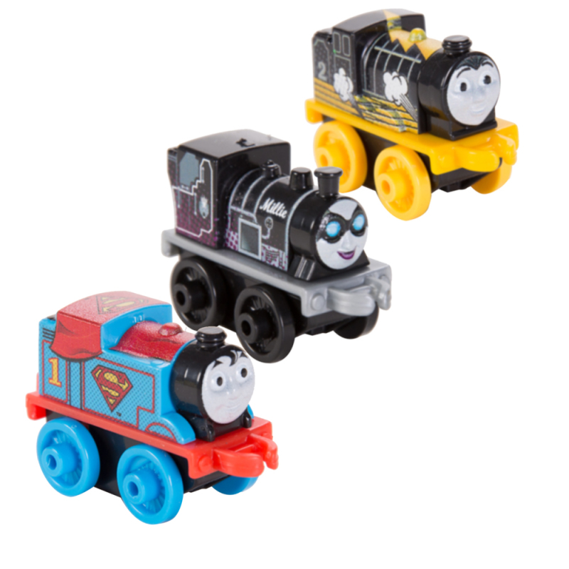 Thomas & Friends 托马斯和朋友之迷你小火车九辆车(超级英雄主题)动漫玩具DMN18