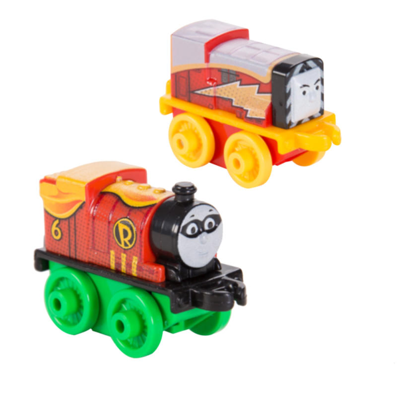 Thomas & Friends 托马斯和朋友之迷你小火车九辆车(超级英雄主题)动漫玩具DMN18