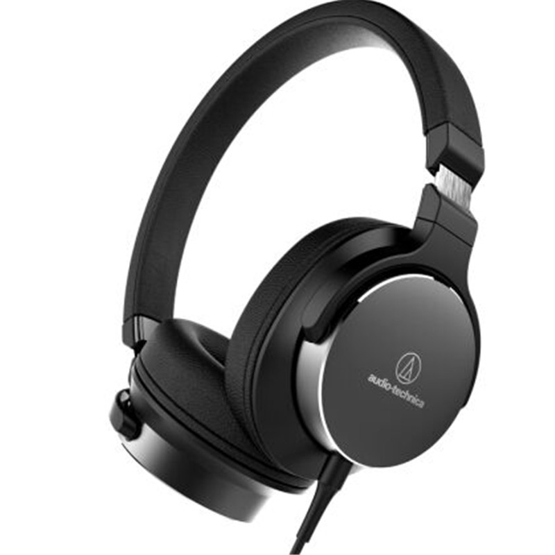 铁三角(audio-technica)ATH-SR5 便携头戴式HiFi有线耳机 高解析音质 黑色高清大图