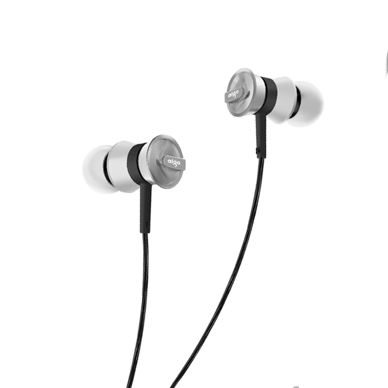 爱国者(aigo)圈铁耳机 A680 HiFi重低音 手机线控通话 入耳式音乐耳机 银色