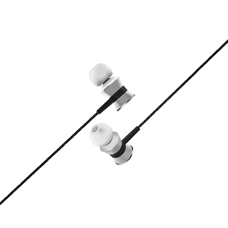 爱国者(aigo)圈铁耳机 A680 HiFi重低音 手机线控通话 入耳式音乐耳机 银色