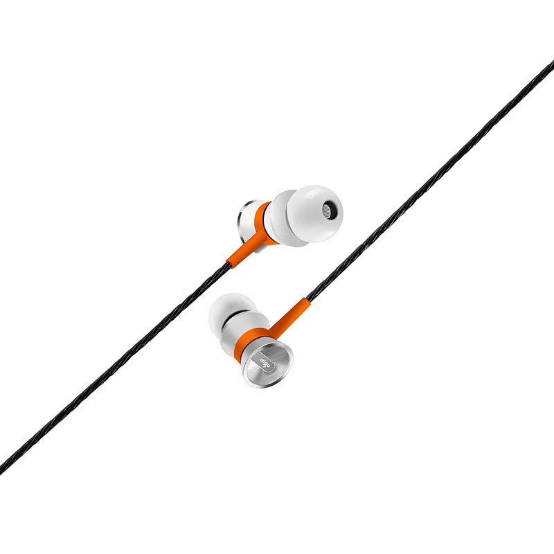 爱国者(aigo)圈铁耳机 A680 HiFi重低音 手机线控通话 入耳式音乐耳机 橙色