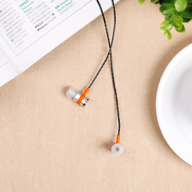 爱国者(aigo)圈铁耳机 A680 HiFi重低音 手机线控通话 入耳式音乐耳机 橙色