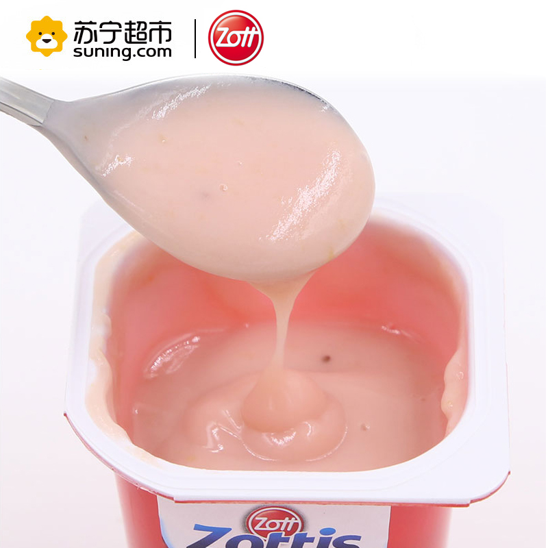 zott卓德脱脂含乳饮品 (水蜜桃+覆盆子)115g*24杯 德国进口