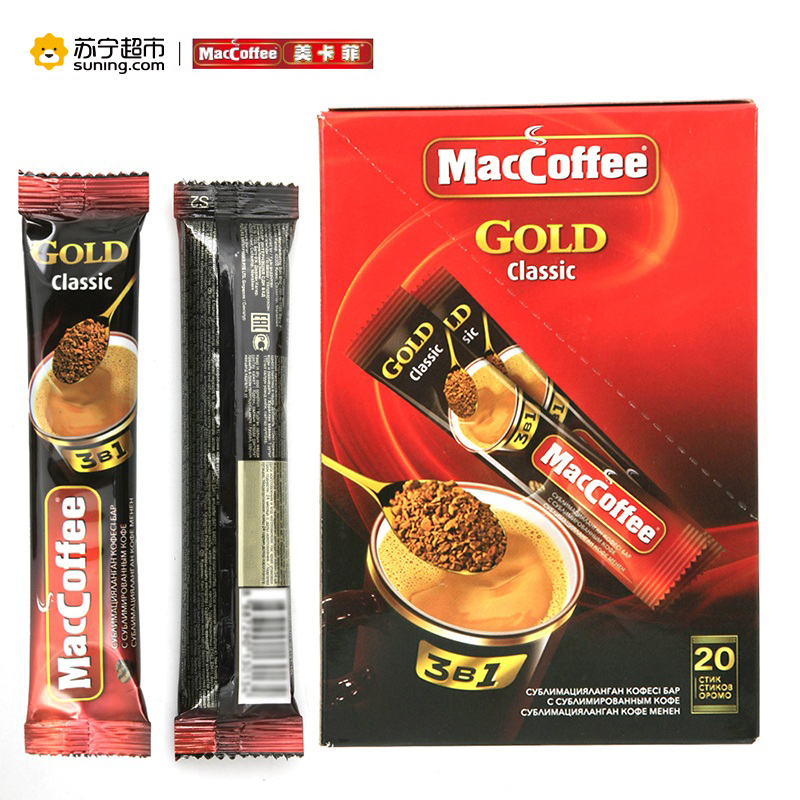 美卡菲（MacCoffee)金装 3合1速溶咖啡 320g(16g*20条) 马来西亚进口咖啡