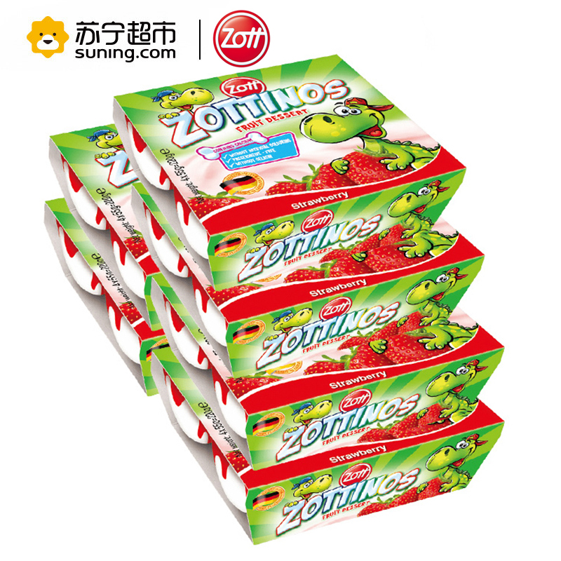 zott卓德热处理风味发酵乳(草莓味)55g*24杯 德国进口