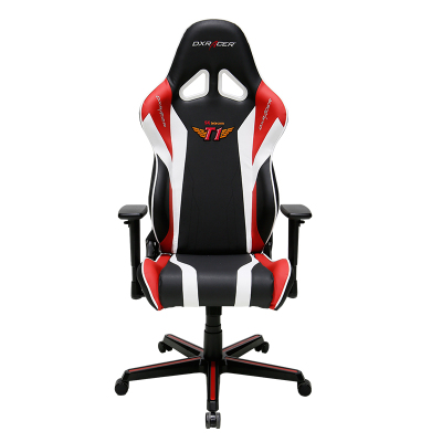 迪锐克斯(DXRacer) R208黑红白色电脑椅电竞椅转椅家用人体工学赛车游戏椅子