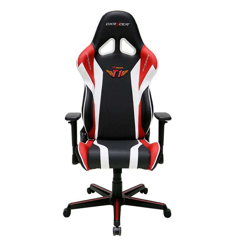 迪锐克斯(DXRacer) R208黑红白色电脑椅电竞椅转椅家用人体工学赛车游戏椅子图片