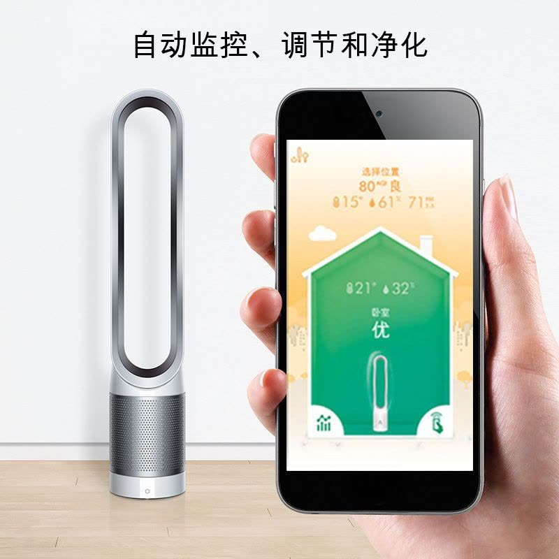 戴森(Dyson)TP03 空气净化 风扇智能版 落地 遥控 APP互联(铁/蓝色)空气循环 输送凉风 除甲醛&苯图片
