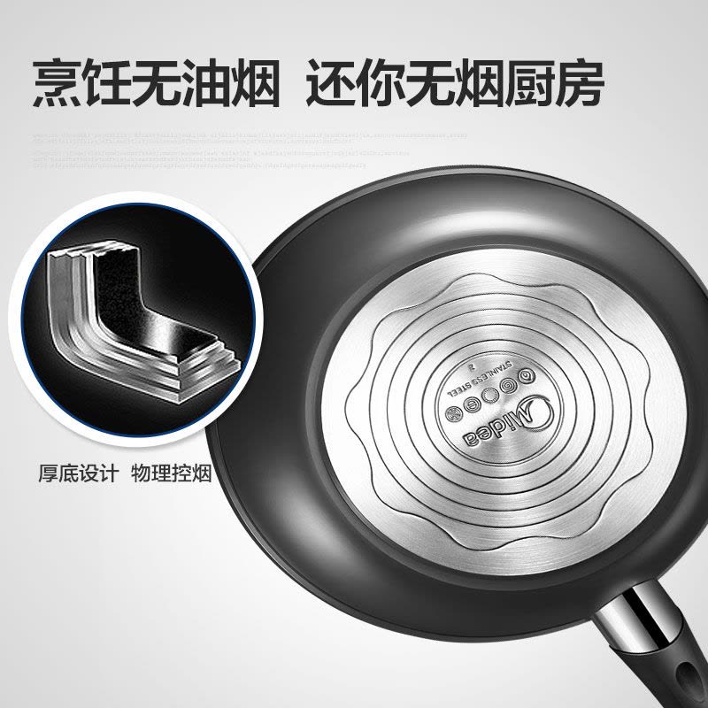 美的(Midea) 炊具 JL26X2高级质铝合金系列 新品 耐高温煎锅图片