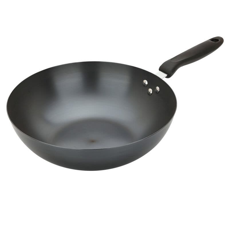 美厨 圆底精铁不易锈炒锅32CM 加厚无涂层铁锅 可用铁铲 燃气炉煤气炉通用 锅具MCC-142图片