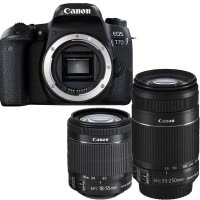 佳能(Canon) EOS 77D(18-55mm+55-250mm) 数码单反相机 双镜头套装 约2420万像素