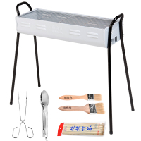 尚烤佳烧烤架户外便携木炭烧烤炉家用木碳烧烤烤箱烧烤机 大号台式烤炉五件套