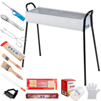 尚烤佳烧烤架户外便携木炭烧烤炉家用木碳烧烤烤箱烧烤机 大号台式烤炉12件套