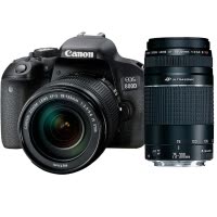 佳能(Canon) EOS 800D (18-135mm+75-300mm) 数码单反相机 双镜头套装 约2420万像素