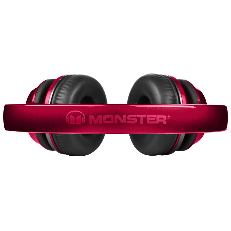 魔声（Monster）Ntune 灵动 头戴式线控耳机 便携带耳麦通话手机耳机 超重低音隔音降噪电脑耳机 糖果红