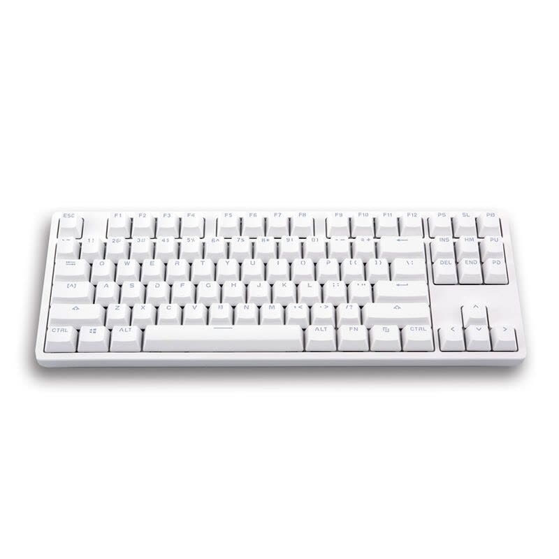小米(MI)生态链悦米铝合金机身吃鸡机械键盘87键 MK01 白色红轴图片
