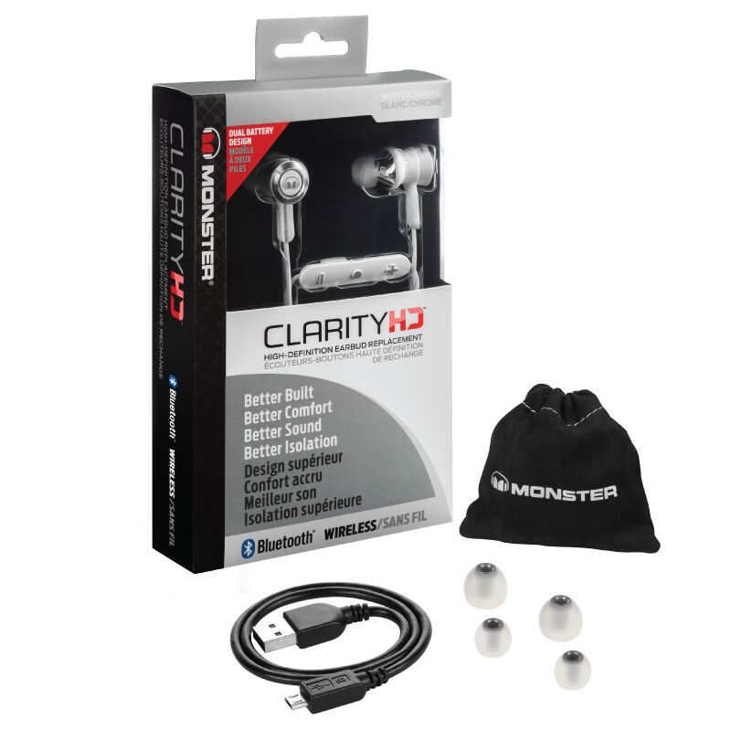 魔声(Monster)Clarity Wireless 灵晰 无线蓝牙耳机 厚重低音 入耳式运动耳机 线控带麦手机耳机
