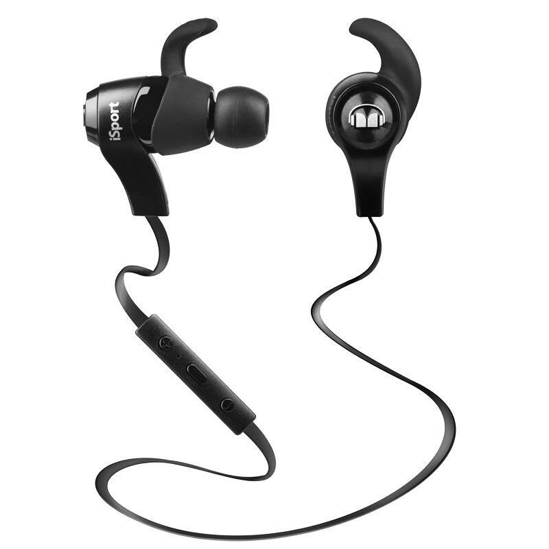 魔声(Monster)iSport wireless 爱运动 无线蓝牙耳机 入耳式耳塞运动耳机 线控带耳麦手机耳机 黑色图片
