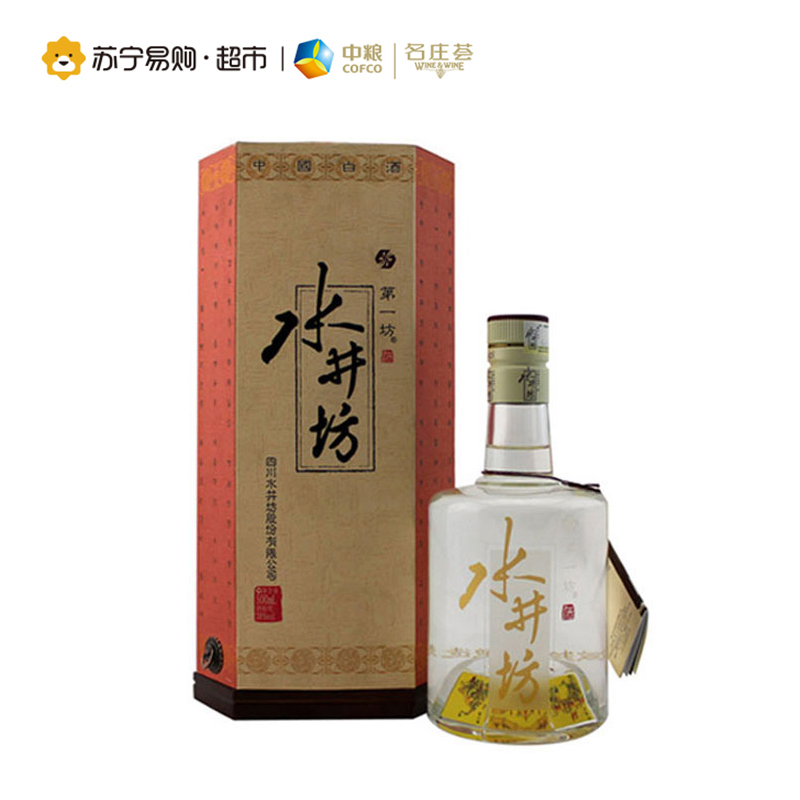 [苏宁超市]水井坊 井台瓶 38度 500ml*6 浓香型白酒 整箱装
