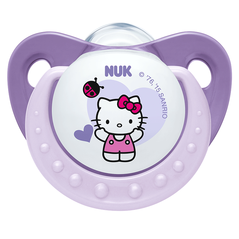 NUK安睡型Hello Kitty印花硅胶安抚奶嘴(0-6个月)高清大图