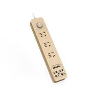 航嘉(Huntkey)SST-307(金色)1.8米 USB*4插座/排插/插排/插线板/接线板/拖线板/防雷/过充保护