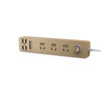 航嘉(Huntkey)SST-307(金色)1.8米 USB*4插座/排插/插排/插线板/接线板/拖线板/防雷/过充保护