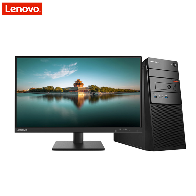 联想(Lenovo)扬天商用A6412f台式电脑+23WLED(Intel i5-6500 4GB 1TB 2G独显)高清大图